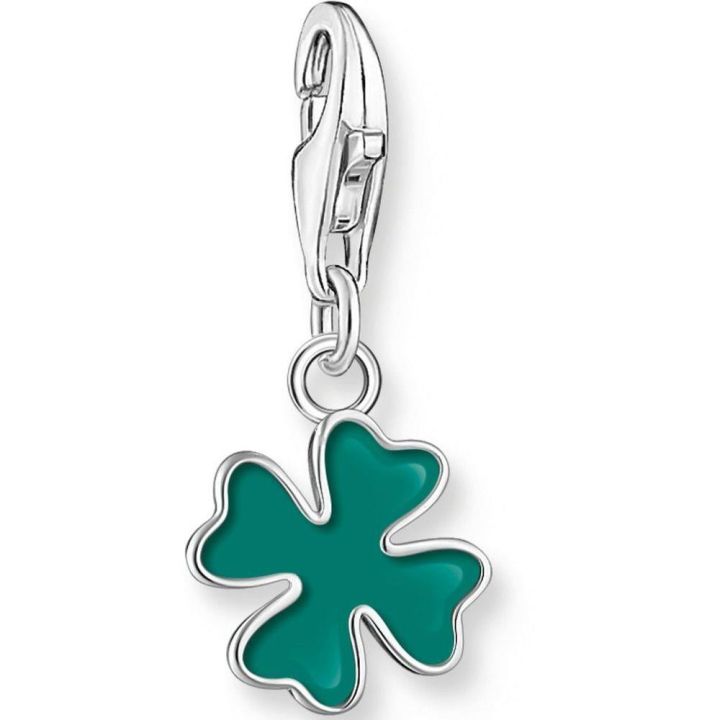 Thomas Sabo Green Four Leaf Clover Charm