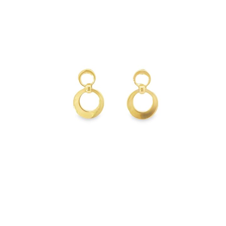 9ct Yellow Gold Double Circle Stud Earrings