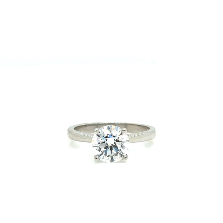 Platinum 2.01ct Round Brilliant Cut Lab Grown Diamond