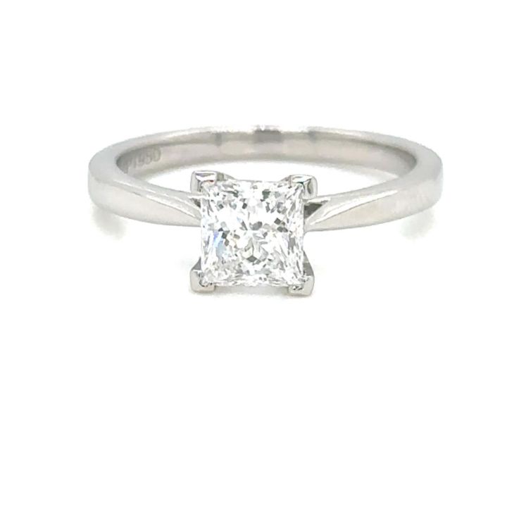Platinum Princess Cut 1ct Diamond Ring