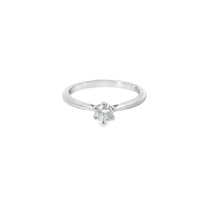 Platinum 0.32ct Round Brilliant Cut Diamond Ring