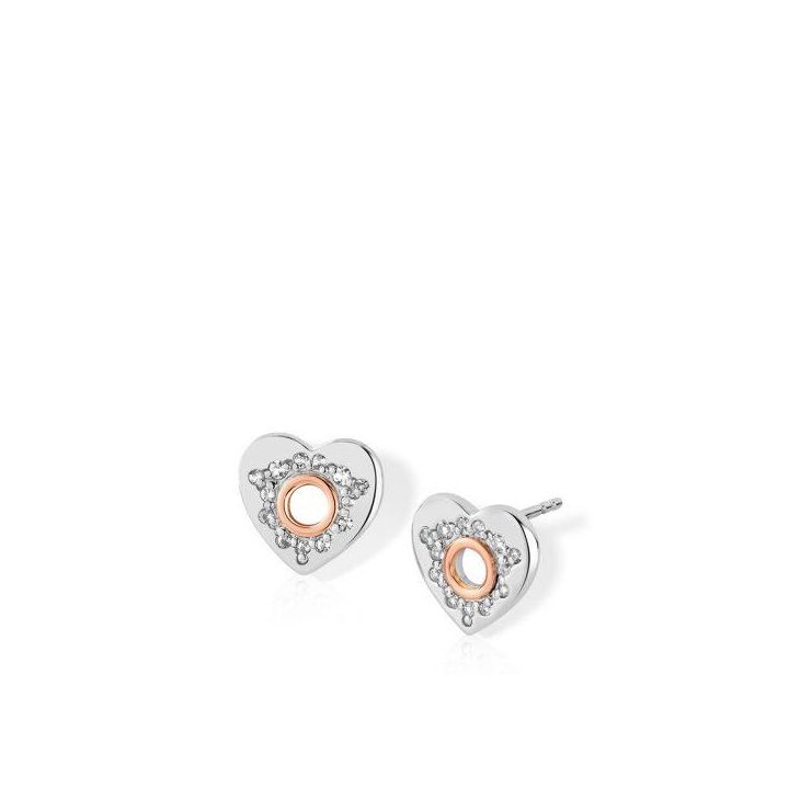 Clogau Cariad Sparkle Silver Stud Earrings