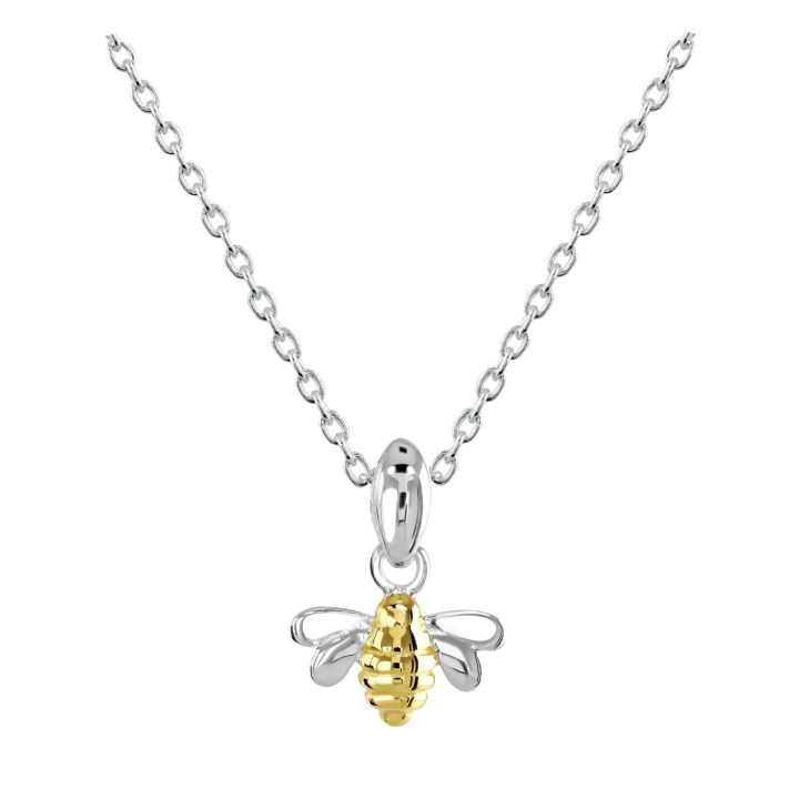Dew Silver & Gold Plated Bee Pendant