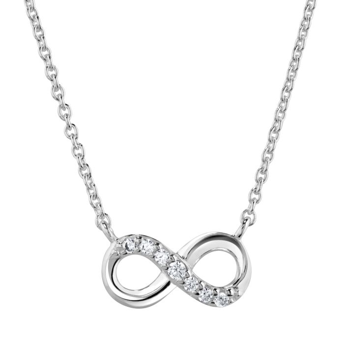 Dew Silver Infinity Necklace