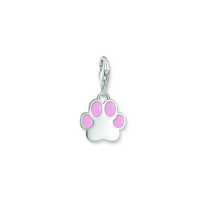 Thomas Sabo Pink Paw Print Charm