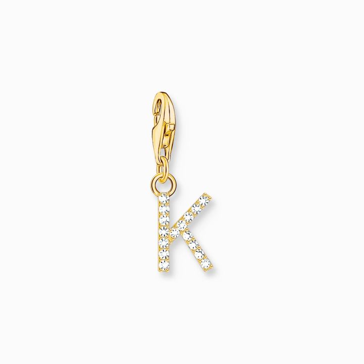 Thomas Sabo Gold Plated Initial K Charm