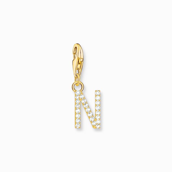 Thomas Sabo Gold Plated Initial N Charm