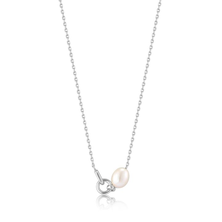 Ania Haie Silver Pearl Link Necklace