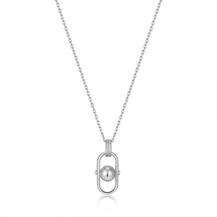 Ania Haie Silver Orb Link Drop Pendant