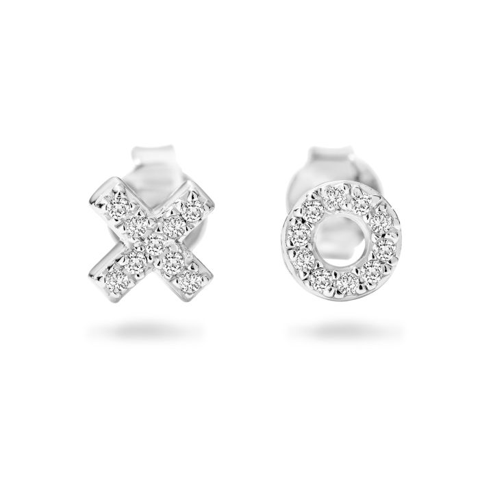 Georgini Silver Hugs & Kisses Stud Earrings