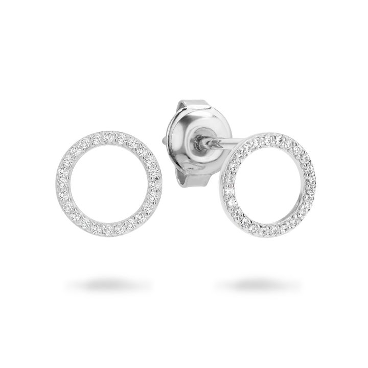 Georgini Silver Ara Open Circle Earrings