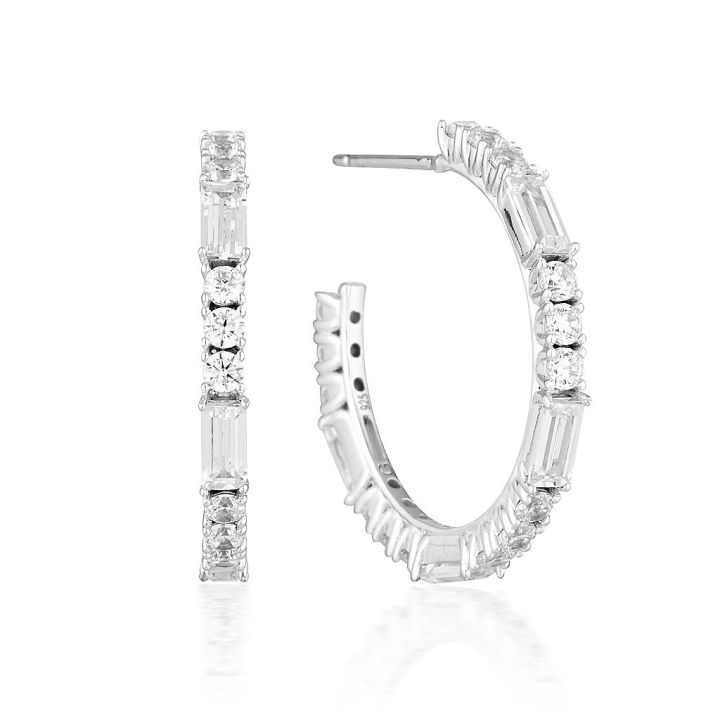 Georgini Silver Irina Medium Hoop Earrings