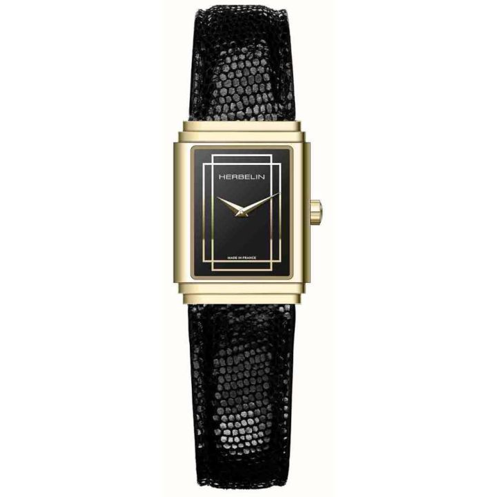 Herbelin Ladies Art Deco Leather Strap Watch