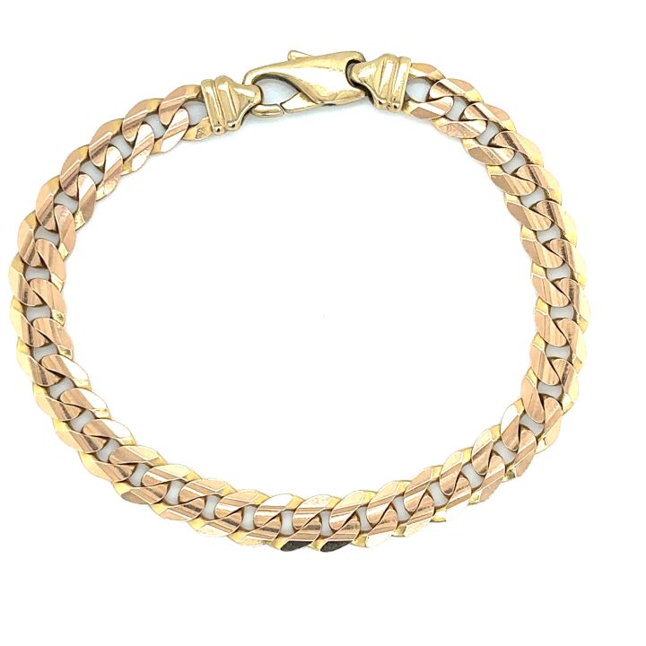 Pre Owned 9ct Yellow Gold 20cm Curb Bracelet