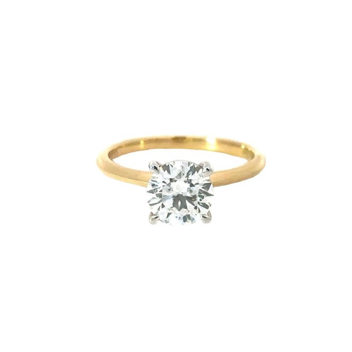 18ct Yellow Gold 1.54ct Round Brilliant Cut Lab Grown Diamond Ring