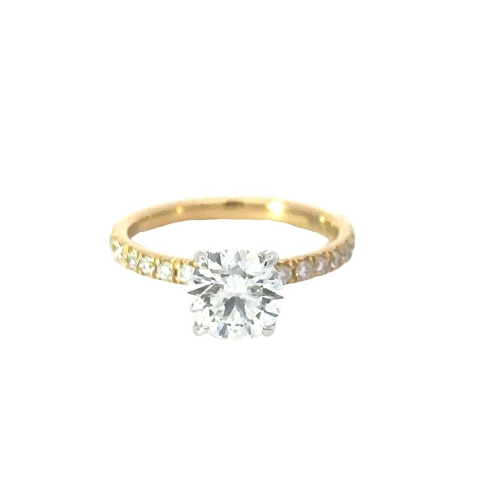 18ct Yellow Gold 1.78ct Lab Grown Diamond Round Brilliant Cut Diamond Ring