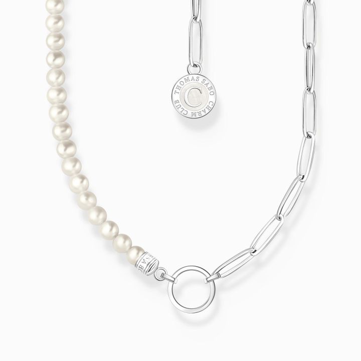 Thomas Sabo Sterling Silver Charmista Pearl Necklace