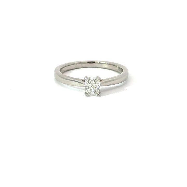 Platinum 0.50ct Radiant Cut Diamond Ring