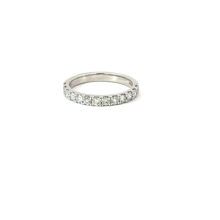 Platinum 0.55ct Diamond Low Claw Set Half Eternity Style Ring