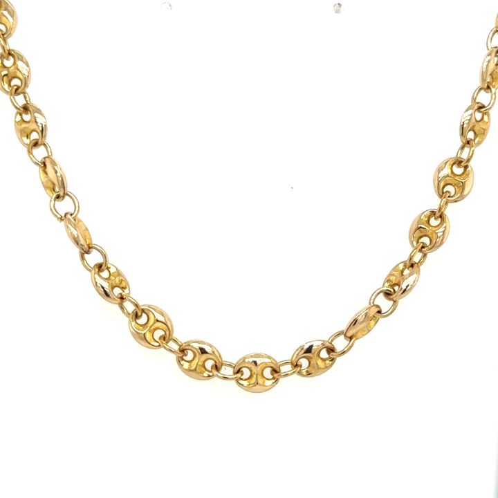 Pre Owned 9ct Yellow Gold Marine Link Chain