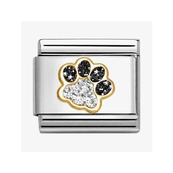 Nomination Glitter Paw Print Charm