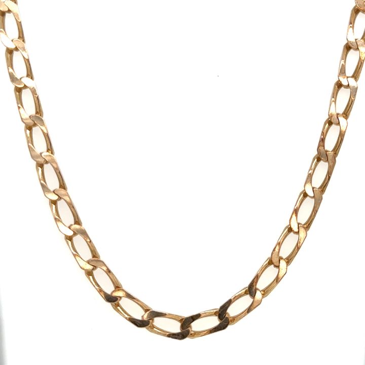 Pre Owned 9ct Yellow Gold Open Curb Chain