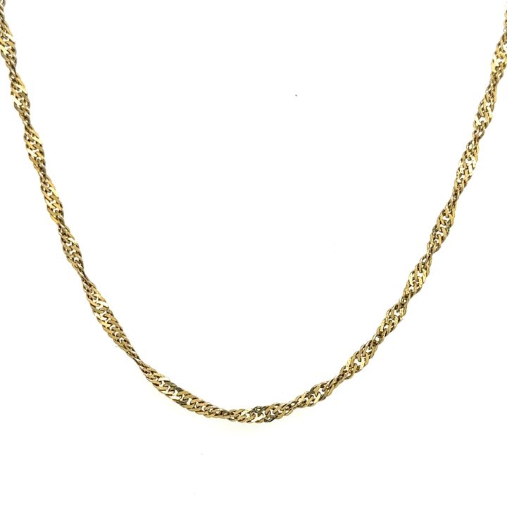 Pre Owned 9ct Yellow Gold 61cm Twist Curb Chain