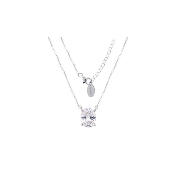 Georgini Silver Oval Cubic Zirconia Pendant