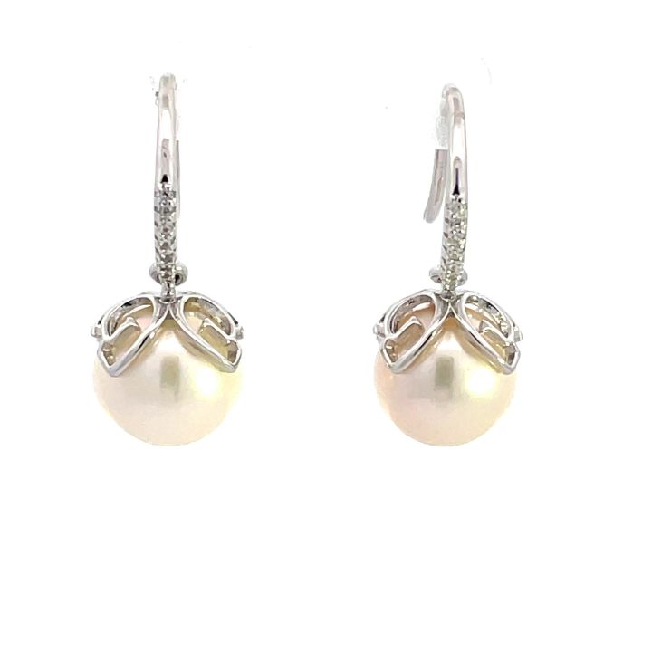 Georgini Silver Palm Cove Freshwater Pearl Earrings