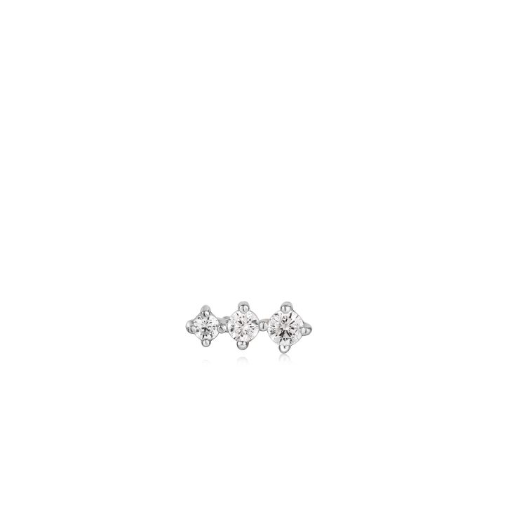 Ania Haie Silver Crawler Sparkle Barbell Single Earring