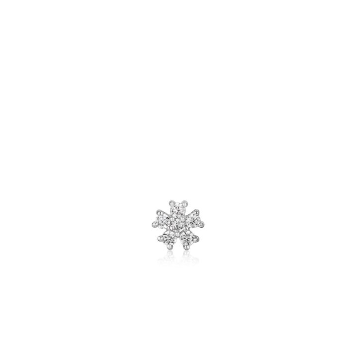 Ania Haie Silver Sparkle Flower Barbell Single Earring