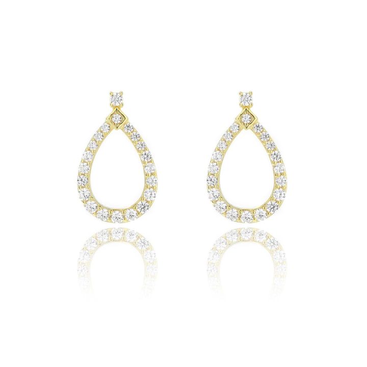 Georgini Gold Plated Freya Stud Earrings