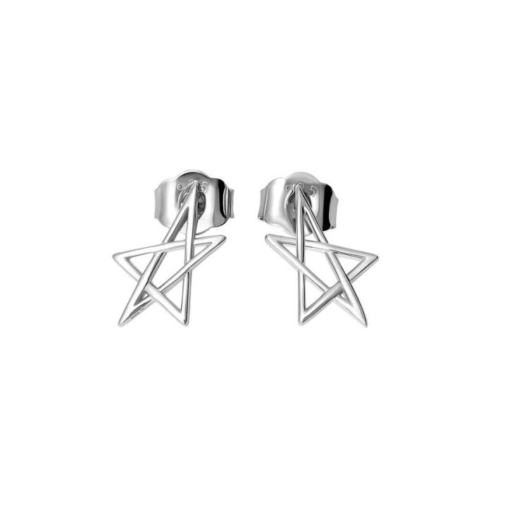 Lucy Quartermaine Silver Sol Star Mini Stud Earrings