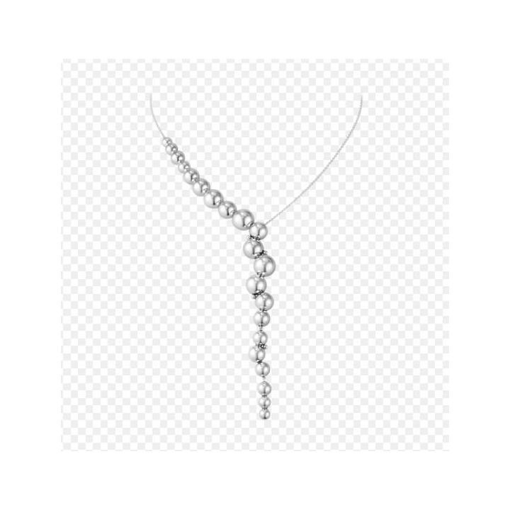 Georg Jensen Silver Moonlight Grapes Necklace