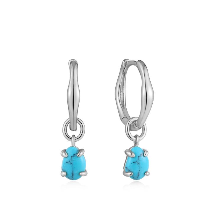 Ania Haie Turquoise Wave Huggie Earrings