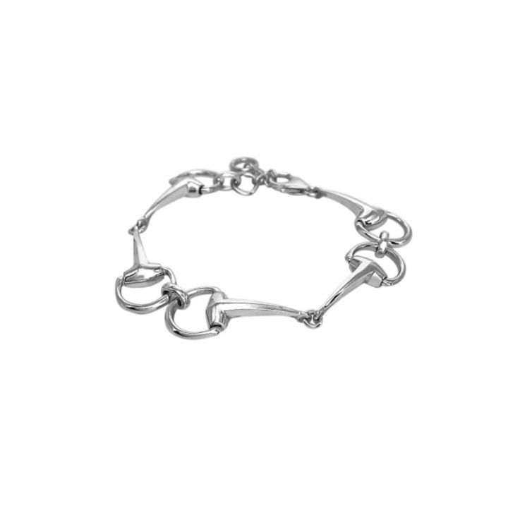 Lumi Silver Stirrup Link Bracelet