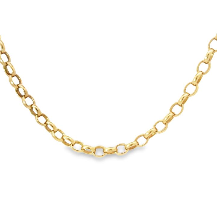 Pre Owned 9ct Yellow Gold 61cm Heavy Belcher Chain