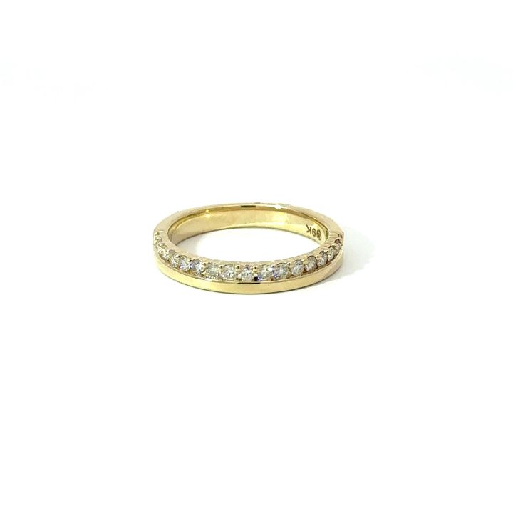 9ct Yellow Gold 0.33ct Diamond Offset Ring