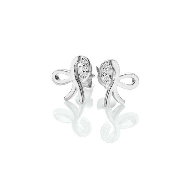 Hot Diamonds Silver Ribbon Earrings