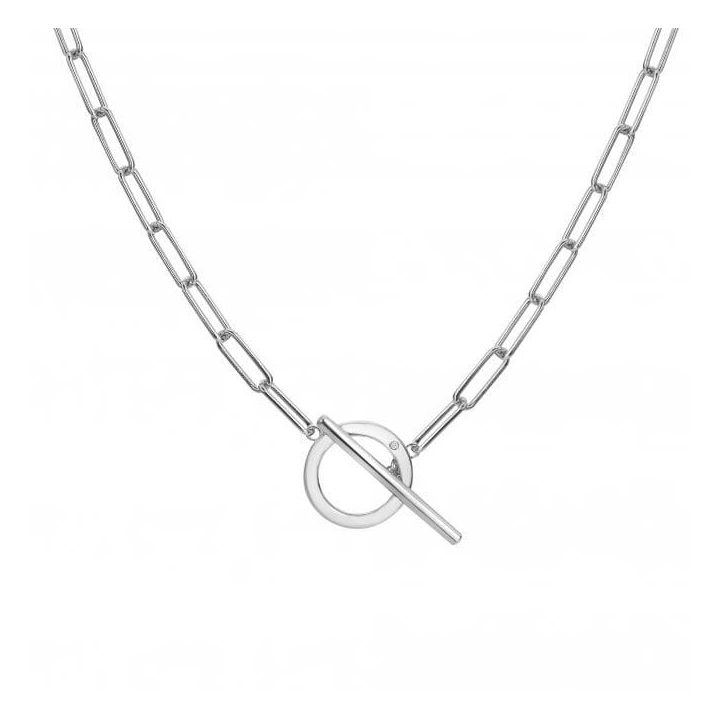 Hot Diamonds Silver T-Bar Necklace