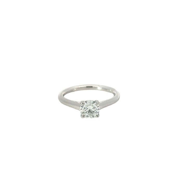 Platinum 0.90ct Round Brilliant Cut Diamond Ring