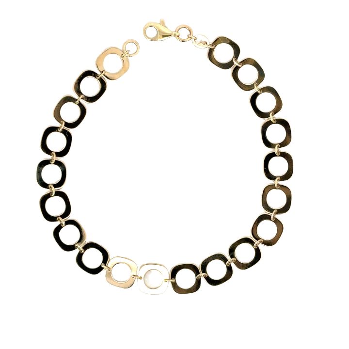 9ct Yellow Gold Open Circle Bracelet
