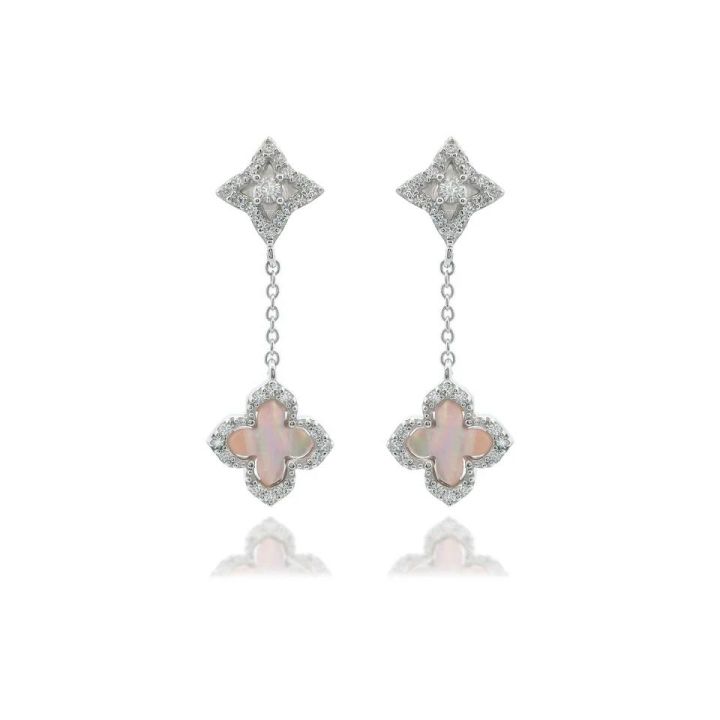 Georgini SIlver Fairwater Mother of Pearl Drop Earrings