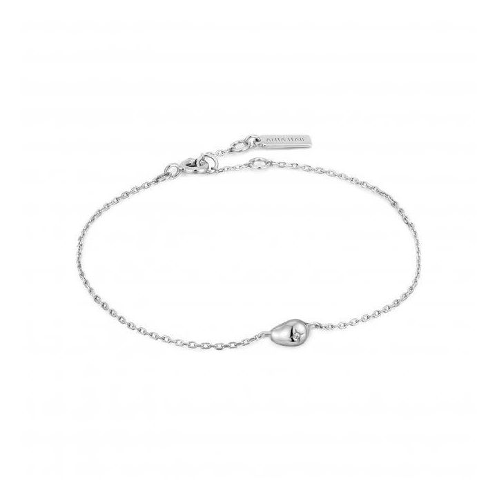 Ania Haie Silver Pebble Sparkle Chain Bracelet