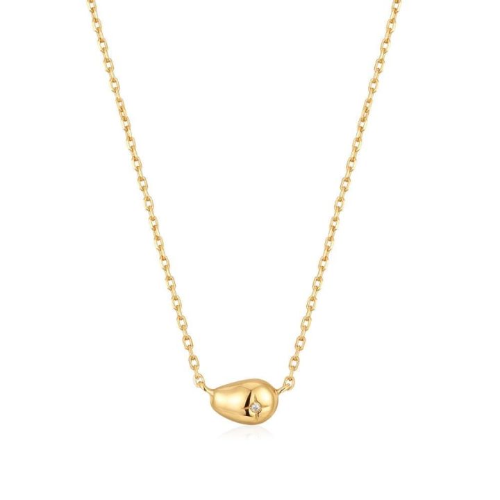 Ania Haie Gold Plated Pebble Sparkle Necklace