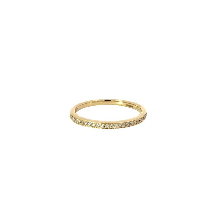 9ct Yellow Gold 0.10ct Fine Diamond Set Ring