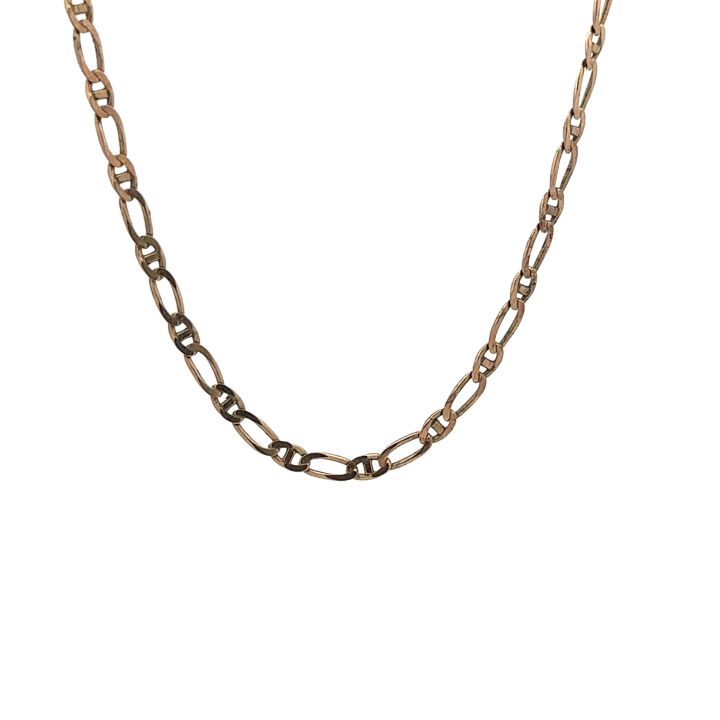 Pre Owned 9ct Yellow Gold 43cm Figaro Chain
