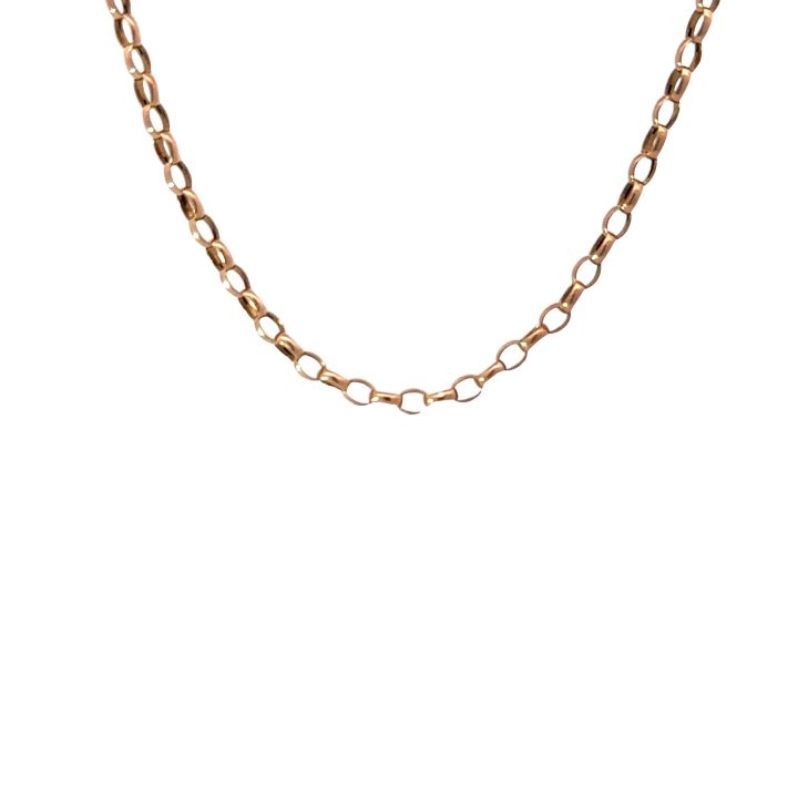Pre Owned 9ct Rose Gold 61cm Belcher Chain
