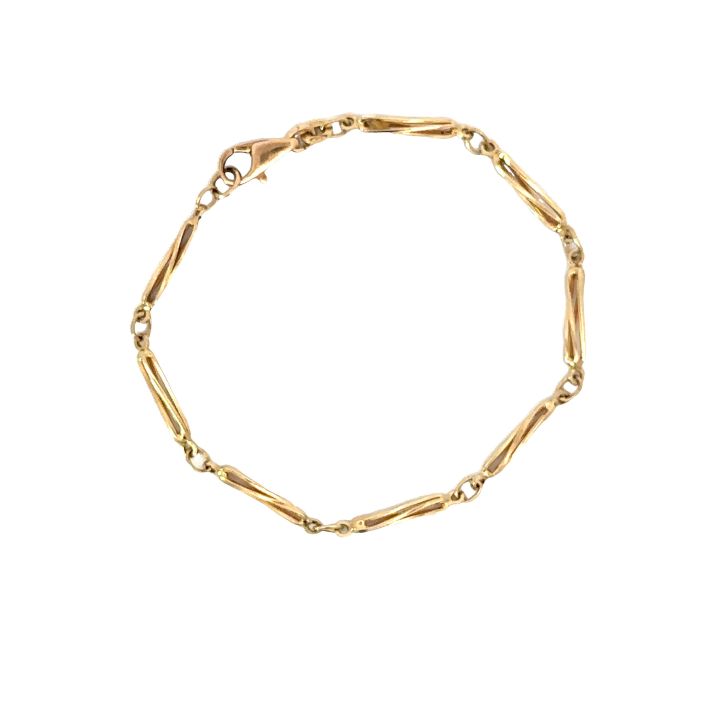 Pre Owned 9ct Yellow Gold Cage Link Bracelet