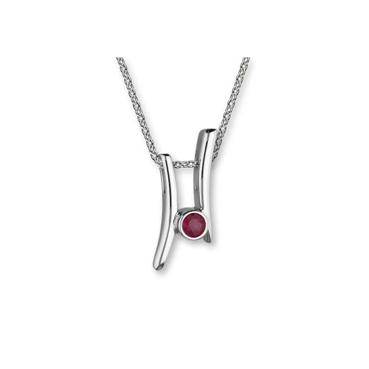 Ortak Sterling Silver Ruby Pendant